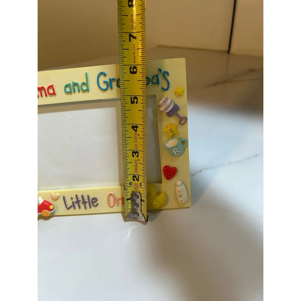 Russ Grandma and Grandpa's Little One Ceramic Picture Frame Baby Theme 7x5.5